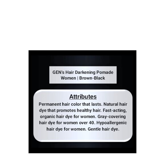 GEN Permanent Hair Darkening Cream: Get Natural Black Hair fast (Women Over 40) - Picture 4 of 5
